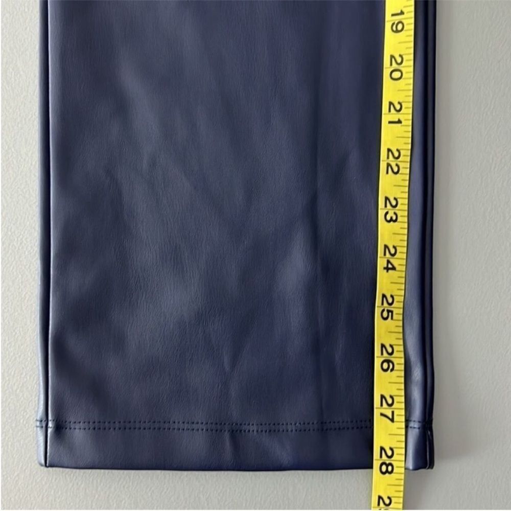 031 New Halogen® 5-Pocket Faux Leather Pants in Classic Blue Size 8 - Picture 9 of 11